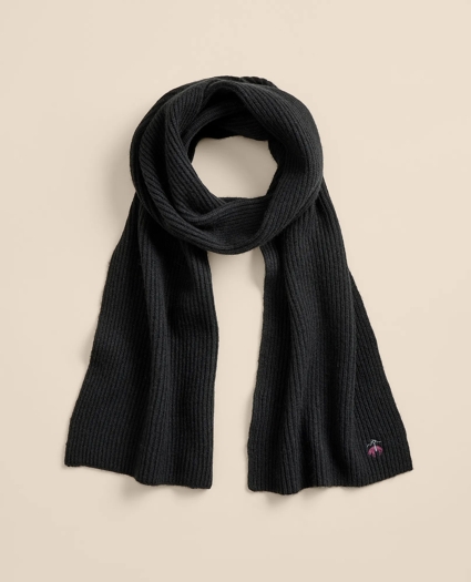 Wool-Cashmere Blend Ribbed Scarf, image 1