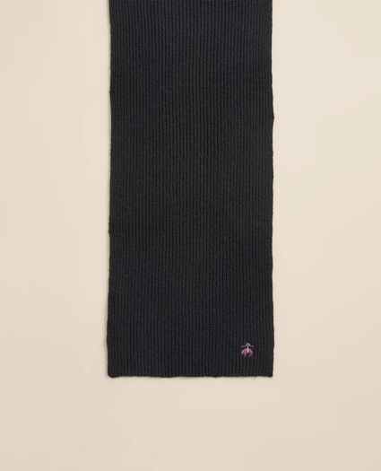 Wool-Cashmere Blend Ribbed Scarf, image 2