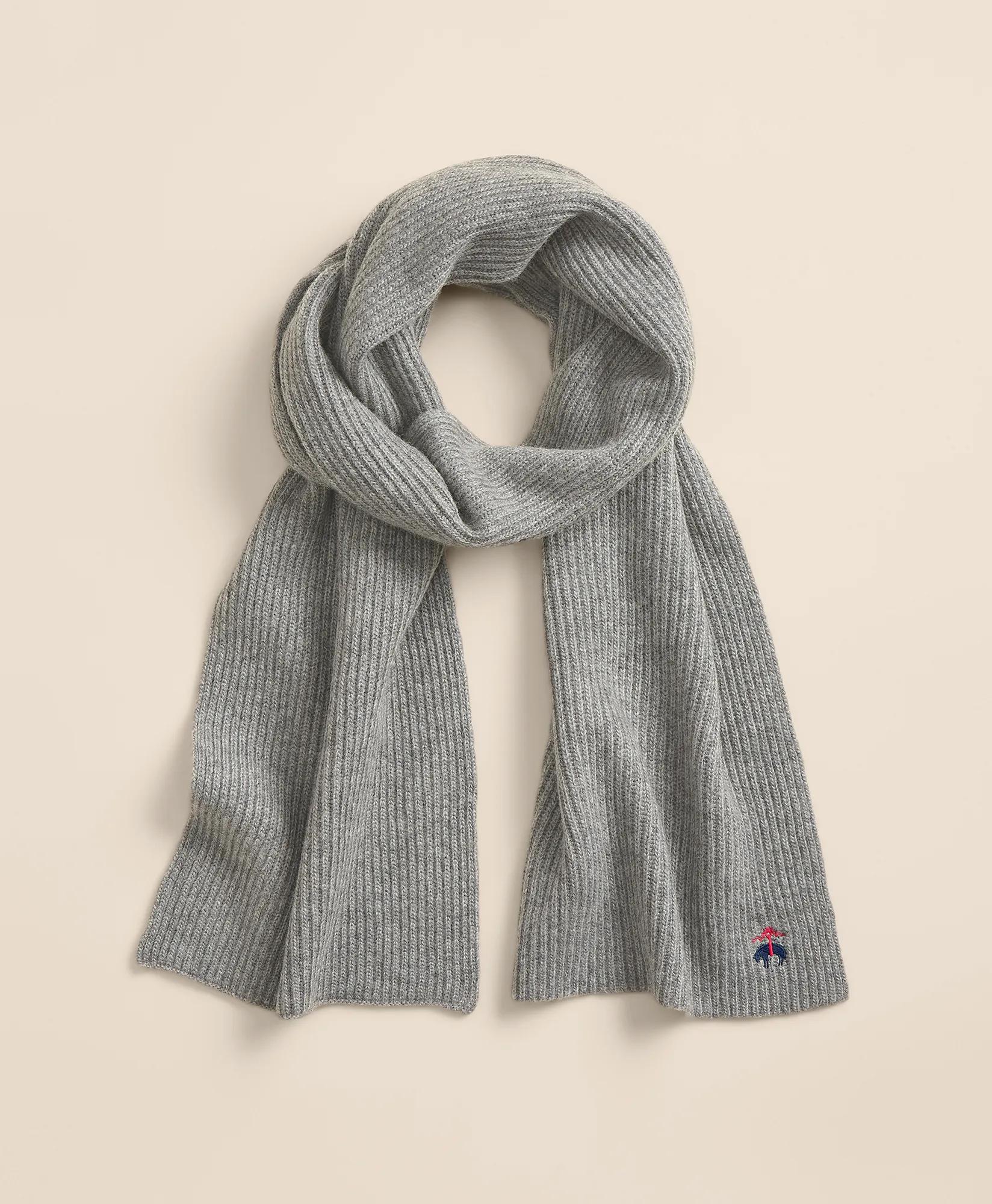 Wool-Cashmere Blend Ribbed Scarf, image 1