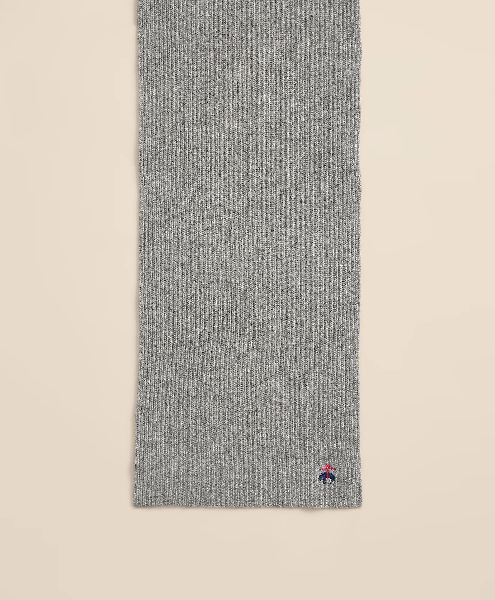 Wool-Cashmere Blend Ribbed Scarf, image 2