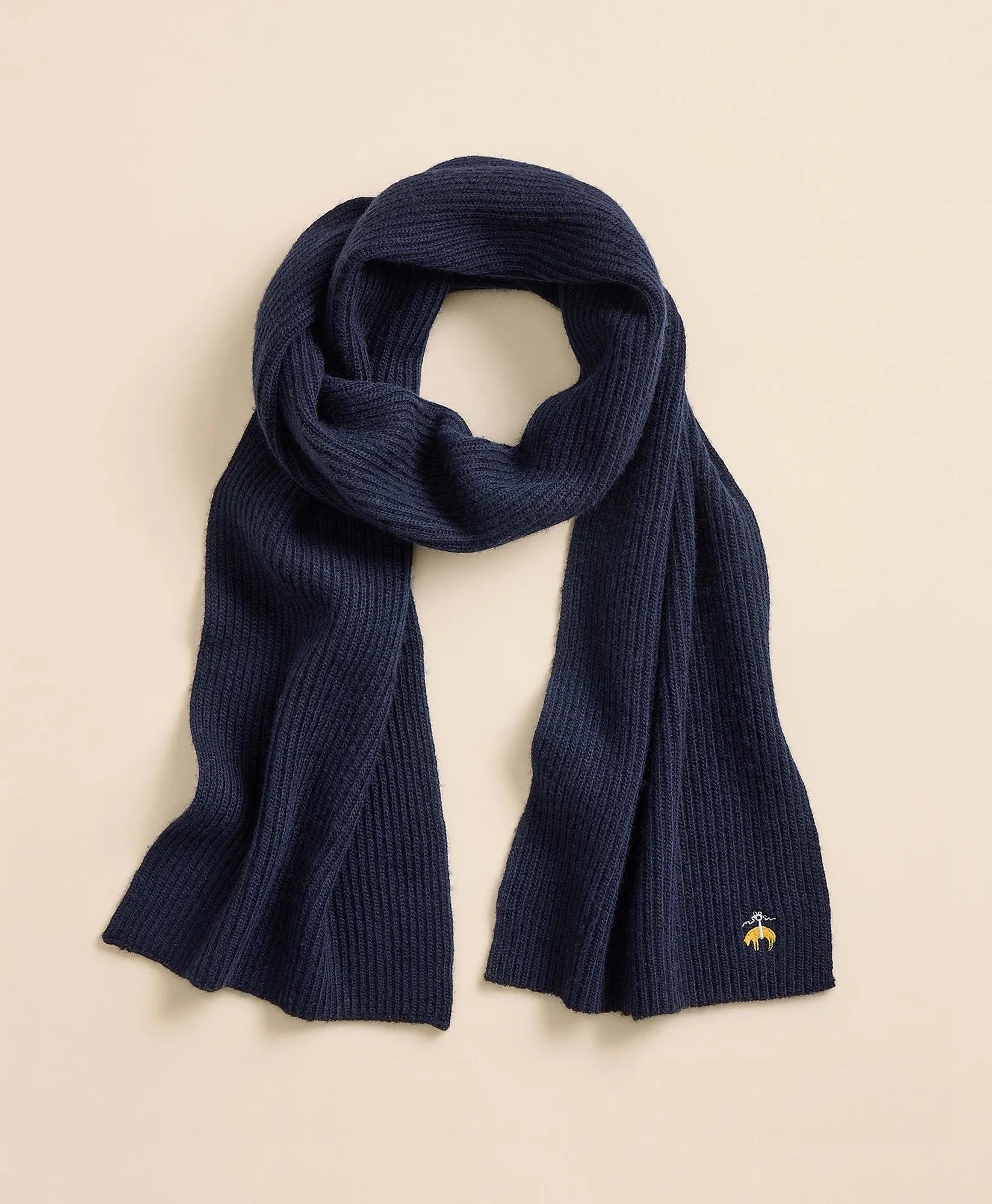 Wool-Cashmere Blend Ribbed Scarf, image 1