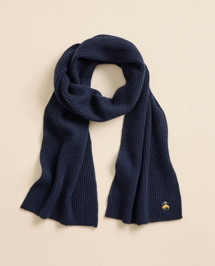 Wool-Cashmere Blend Ribbed Scarf, image 1