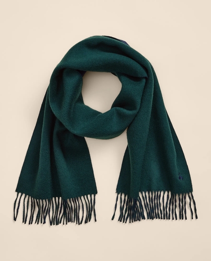 Wool Cashmere Patterned Fringe Scarf