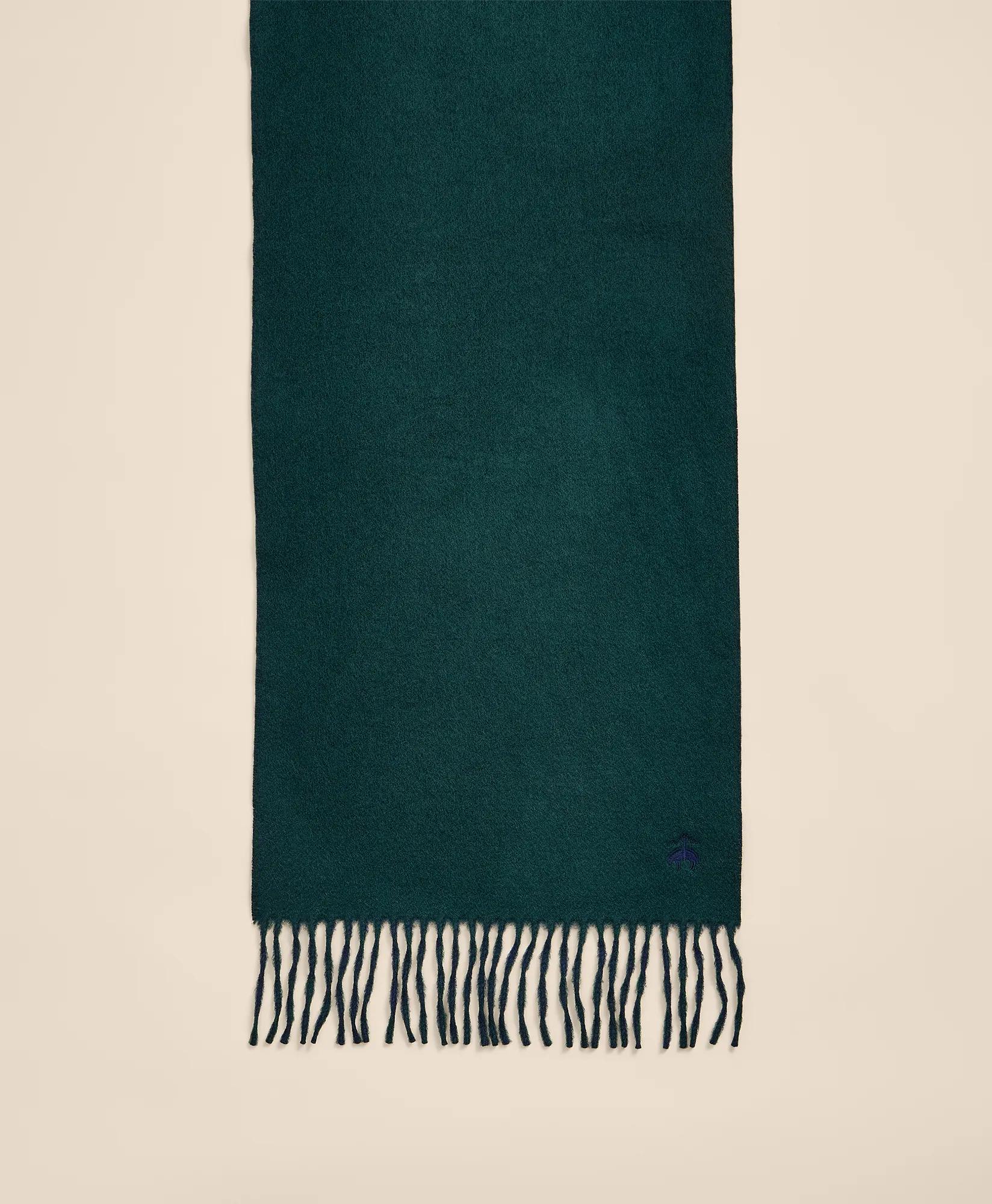 Wool Cashmere Patterned Fringe Scarf, image 2