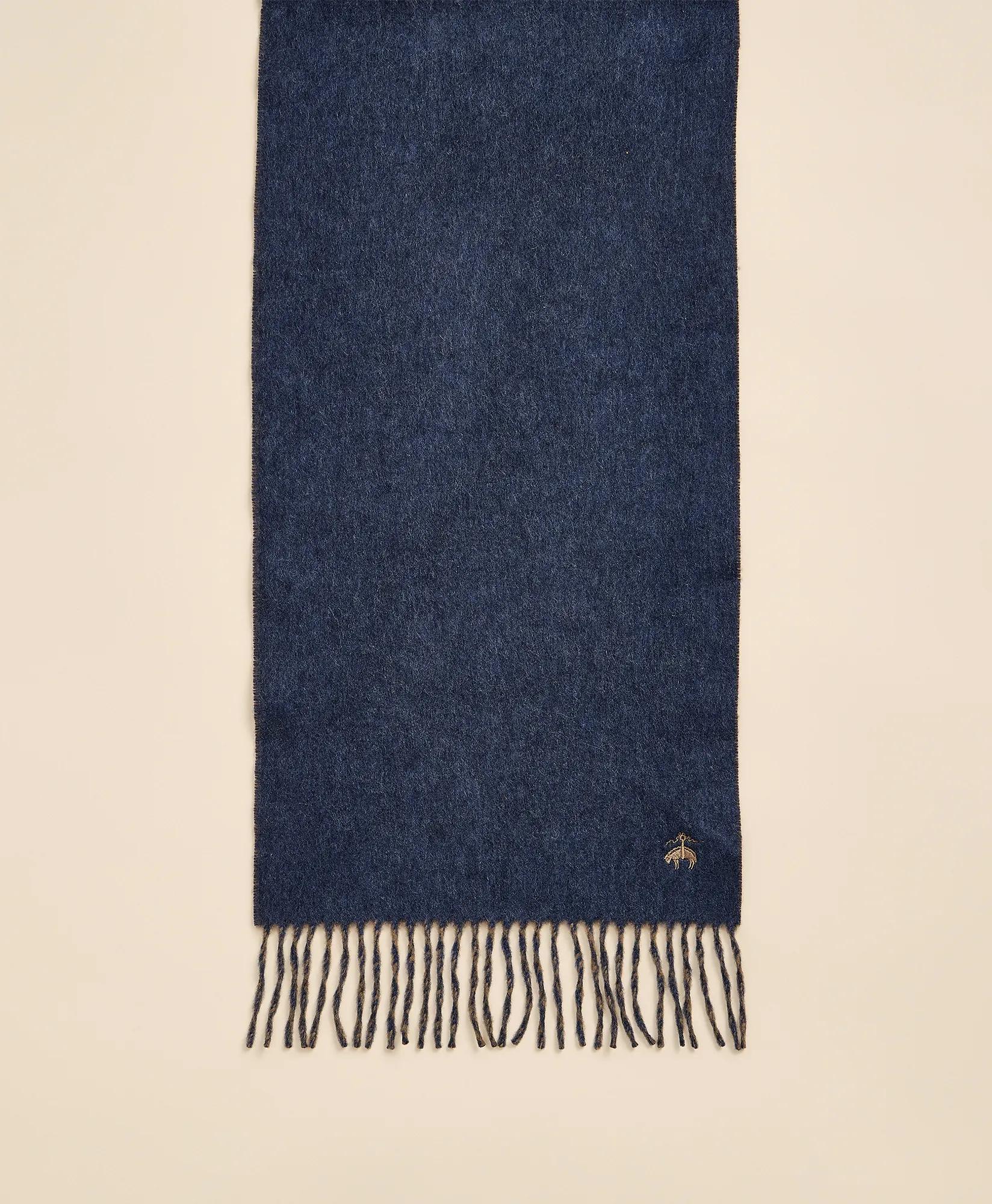 Wool Cashmere Patterned Fringe Scarf, image 2