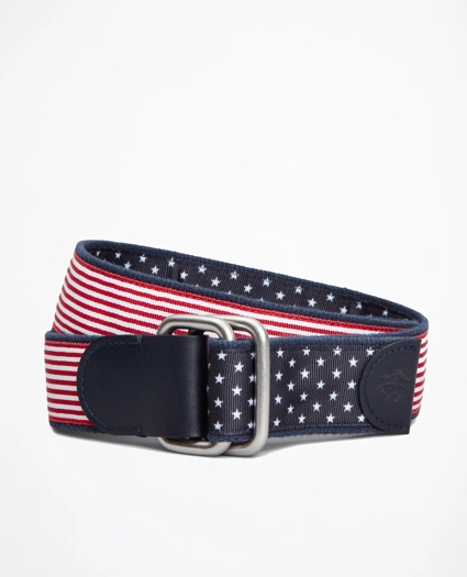 Stripe and Dot Reversible Stretch Belt, image 1