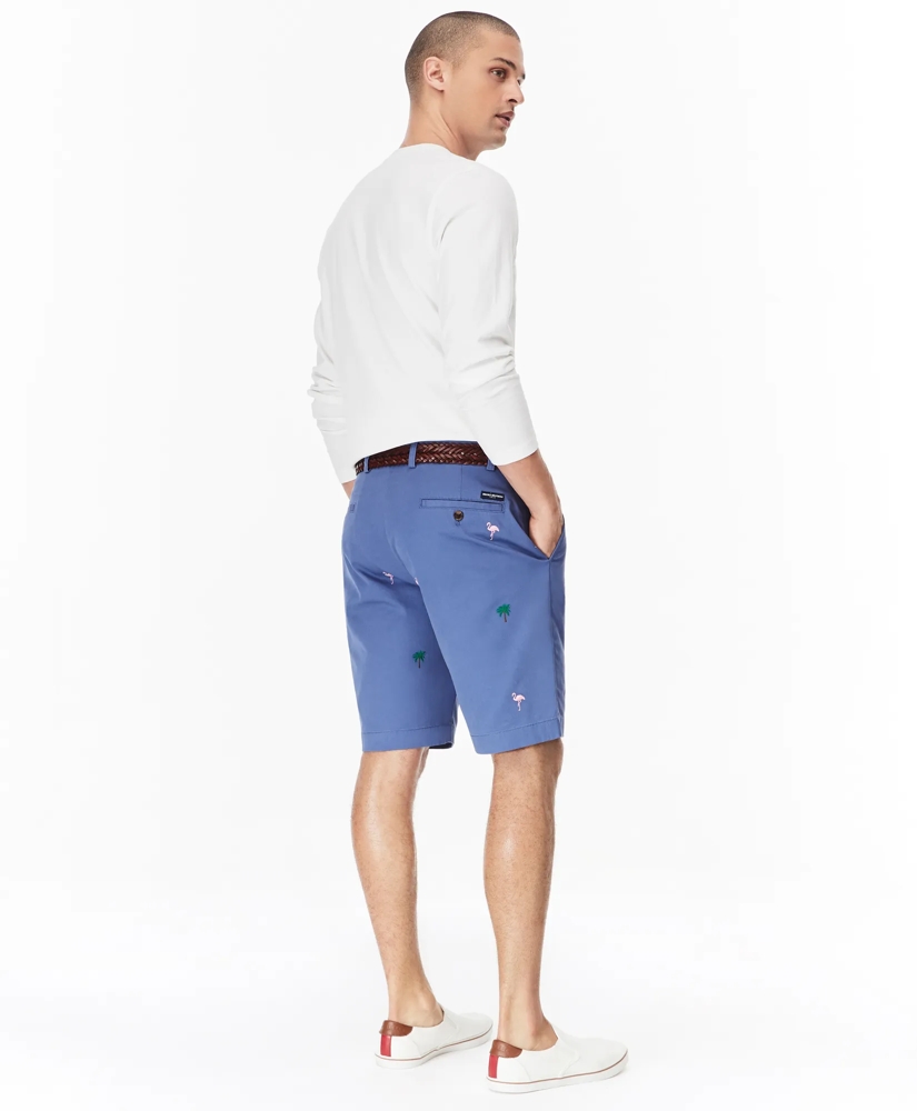 Embroidered Washed Chino 10" Bermuda Shorts, image 4