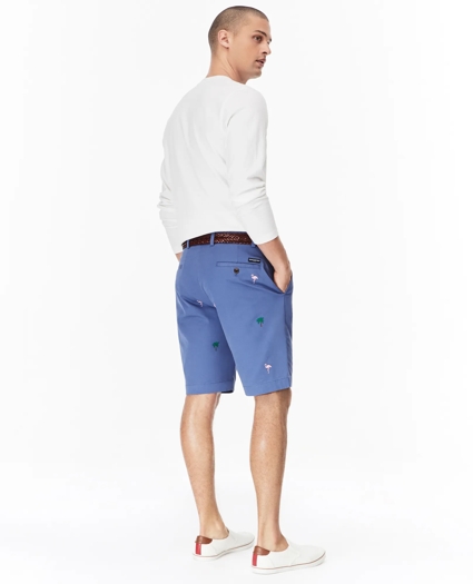 Embroidered Washed Chino 10" Bermuda Shorts, image 4