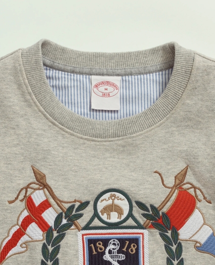 French Terry Crest Sweatshirt, image 2