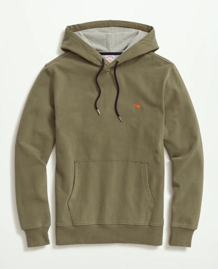 Stretch Sueded Cotton Jersey Hoodie, image 1