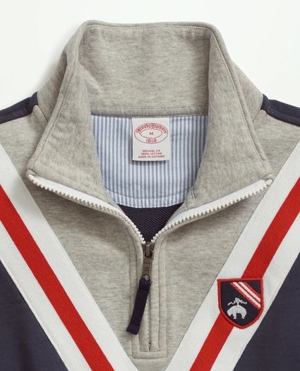 Cotton Vintage Colorblock Rowing Half-Zip, image 2