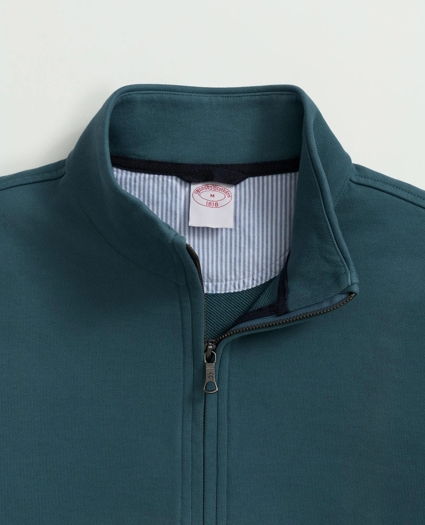 Cotton French Terry Half-Zip Sweatshirt, image 2