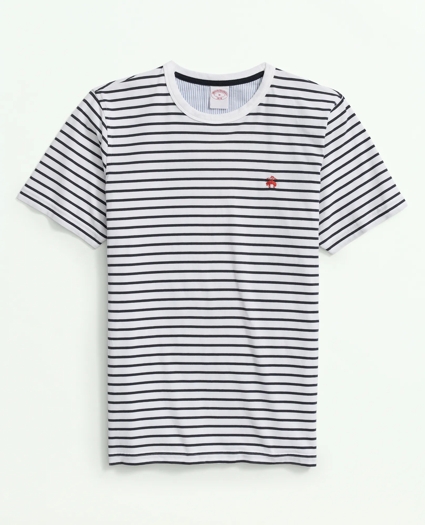 Peached Cotton Striped T-Shirt, image 1
