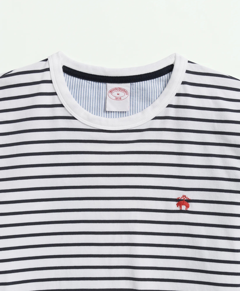 Peached Cotton Striped T-Shirt, image 2