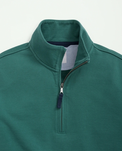 Cotton French Terry Half-Zip Sweatshirt, image 2