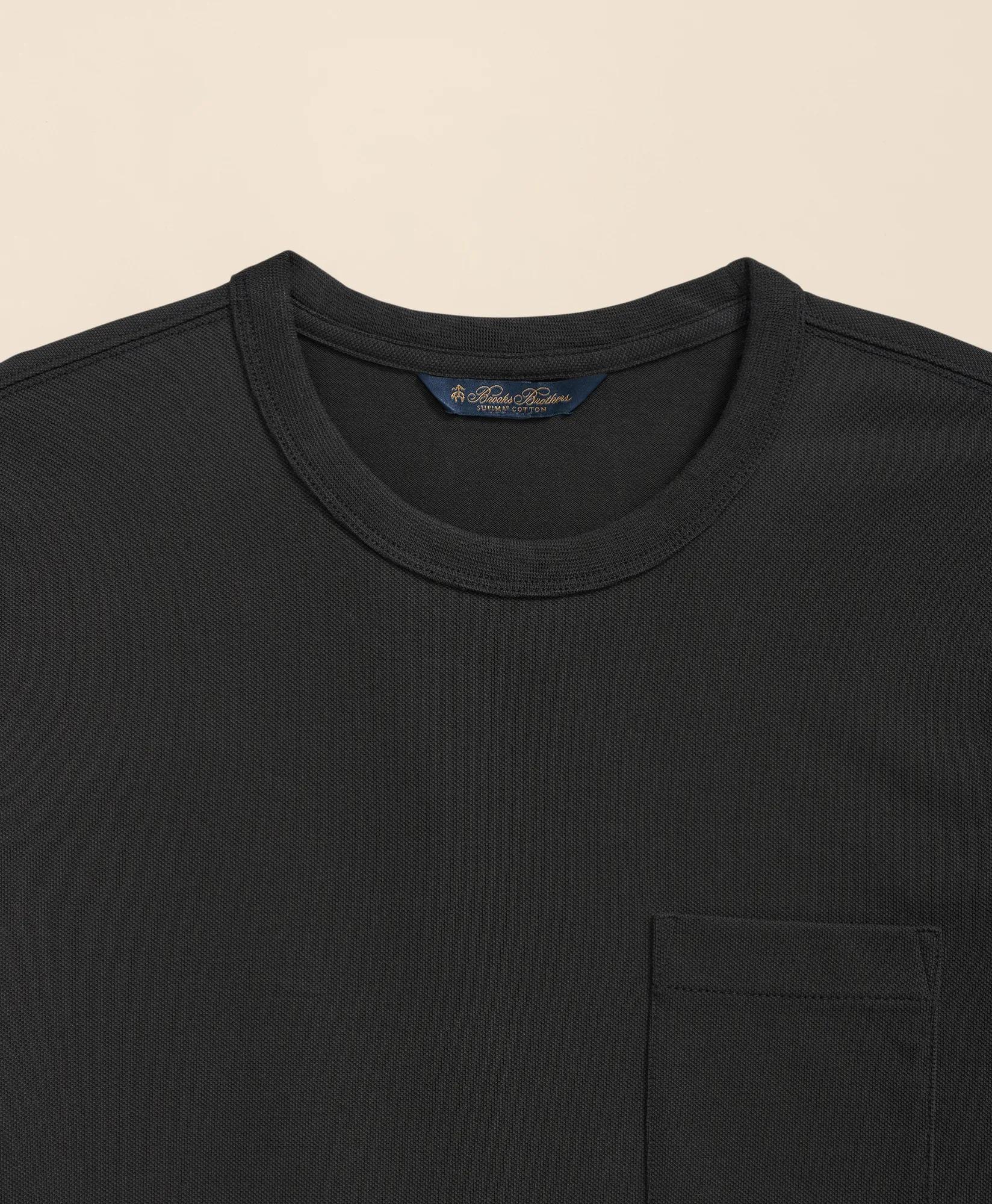 Pique T-Shirt in Garment-Washed Supima&reg; Cotton, image 2