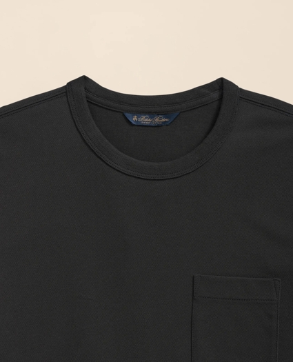 Pique T-Shirt in Garment-Washed Supima&reg; Cotton, image 2