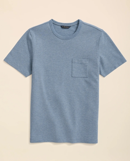 Pique T-Shirt in Garment-Washed Supima® Cotton, image 1