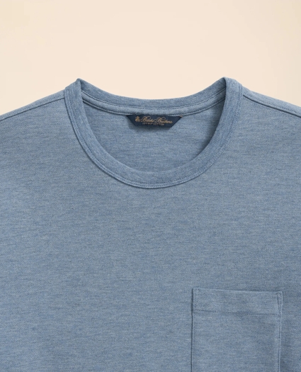 Pique T-Shirt in Garment-Washed Supima® Cotton, image 2