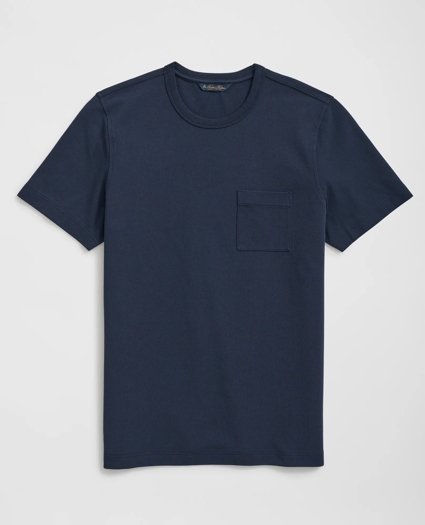 Pique T-Shirt in Garment-Washed Supima® Cotton, image 1