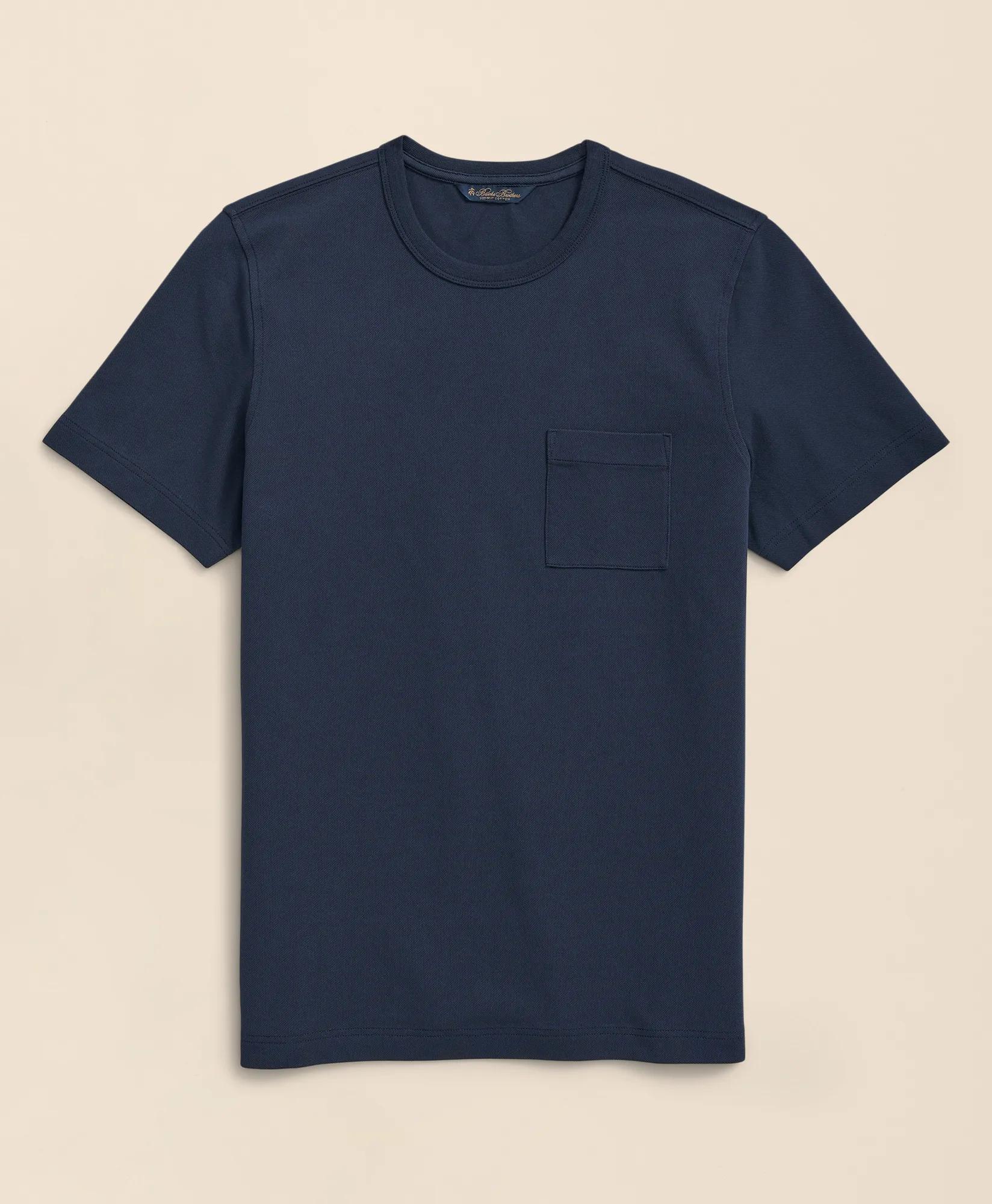 Pique T-Shirt in Garment-Washed Supima&reg; Cotton, image 1