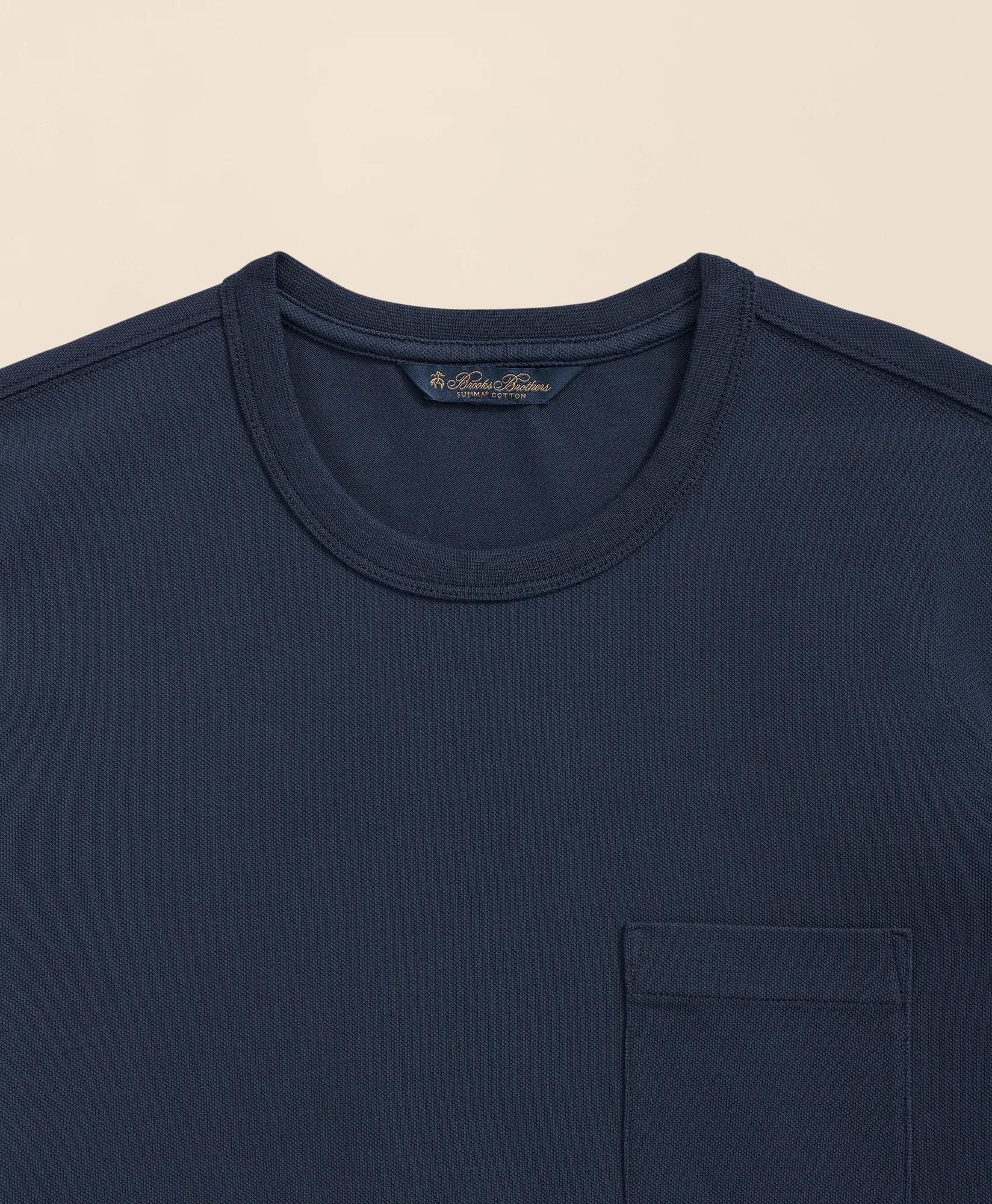 Pique T-Shirt in Garment-Washed Supima&reg; Cotton, image 2