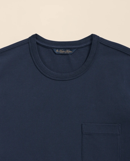 Pique T-Shirt in Garment-Washed Supima&reg; Cotton, image 2