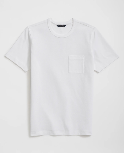 Pique T-Shirt in Garment-Washed Supima® Cotton, image 1