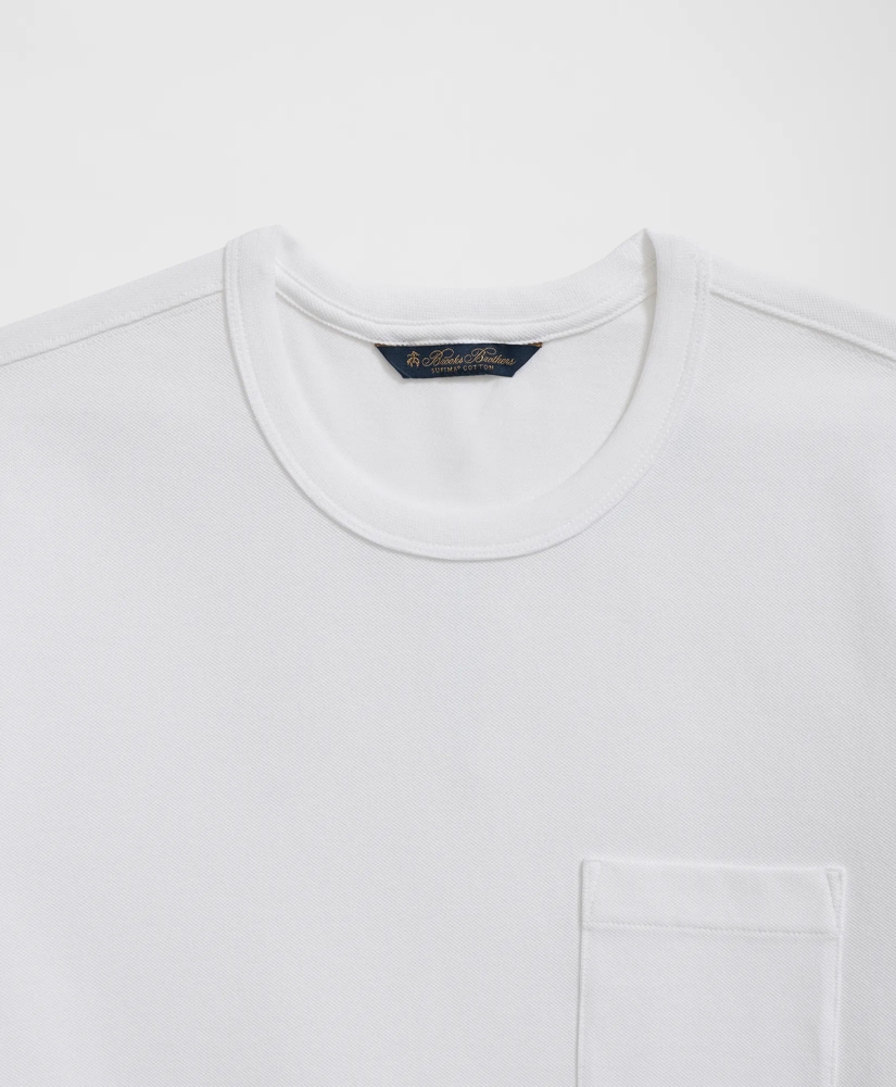 Pique T-Shirt in Garment-Washed Supima® Cotton, image 2