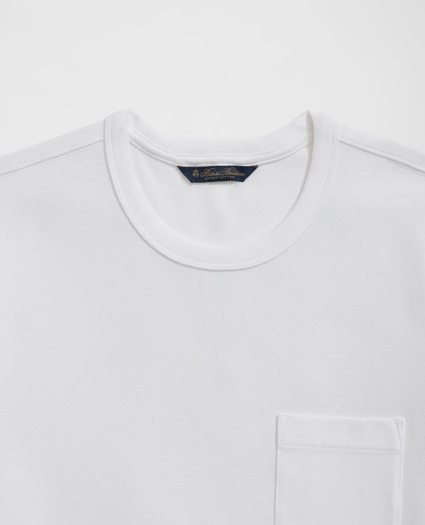 Pique T-Shirt in Garment-Washed Supima® Cotton, image 2