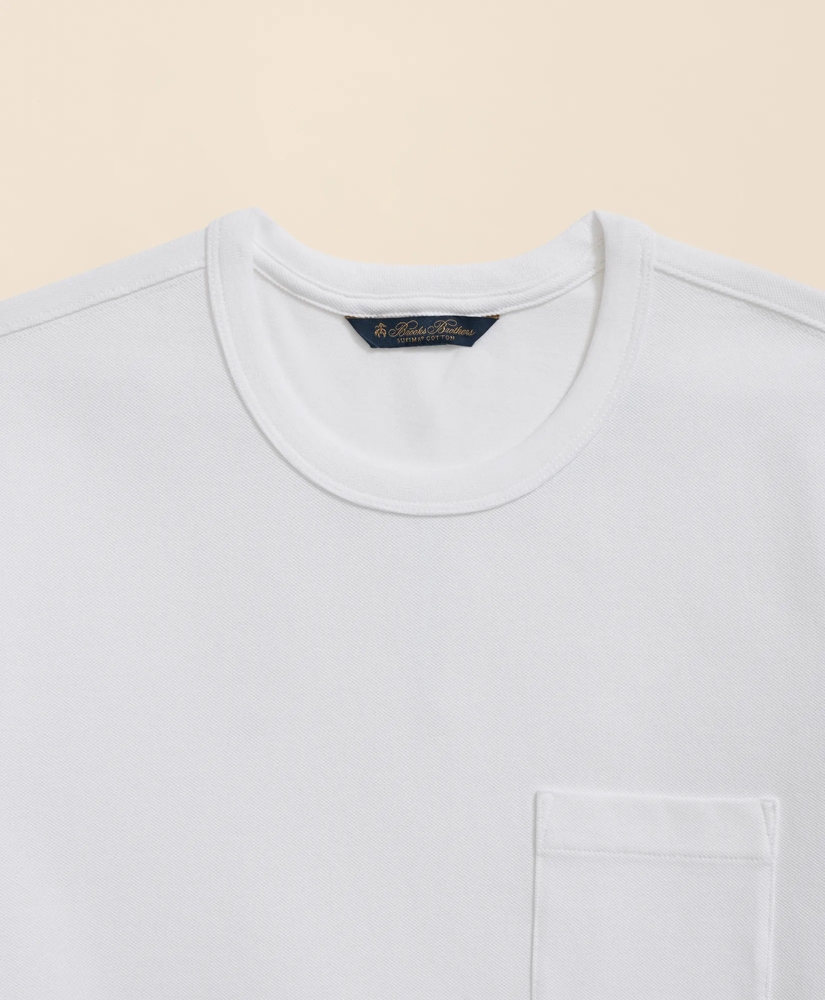 Pique T-Shirt in Garment-Washed Supima&reg; Cotton, image 2