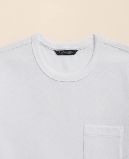 Pique T-Shirt in Garment-Washed Supima&reg; Cotton, image 2