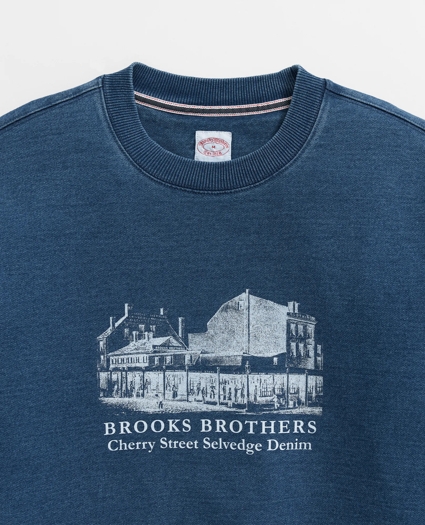 Cherry Street Sweatshirt in Over-Dyed Indigo-Wash Terry Cotton, image 2