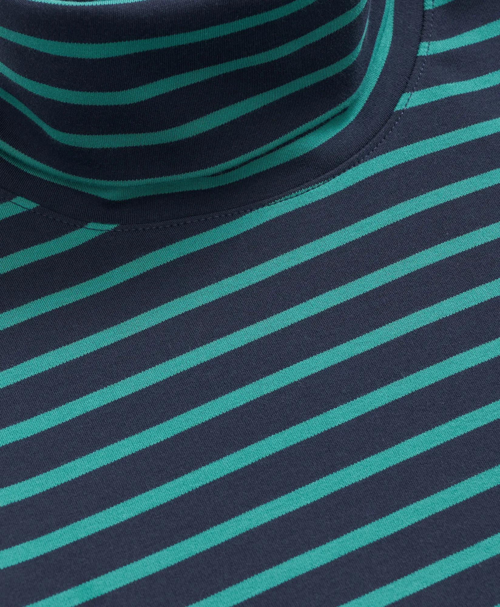 Cotton Blend Striped Turtleneck, image 2