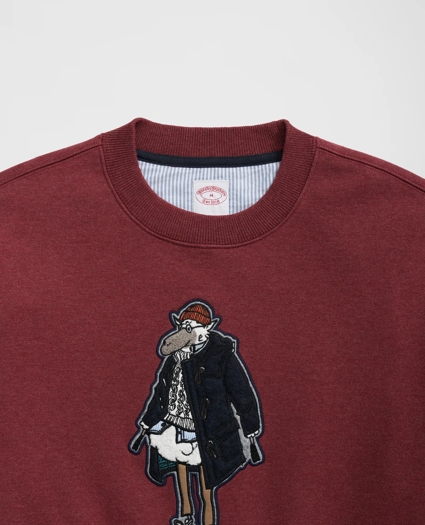 Henry Patch Sweatshirt in Garment-Washed Cotton, image 2