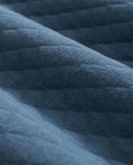 Diamond-Quilted Quarter-Zip in Cotton Blend, image 3