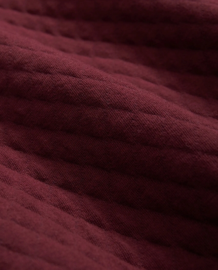 Diamond-Quilted Quarter-Zip in Cotton Blend, image 3