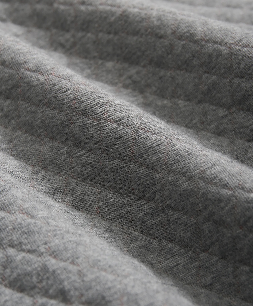Diamond-Quilted Half-Zip in Cotton Blend, image 3