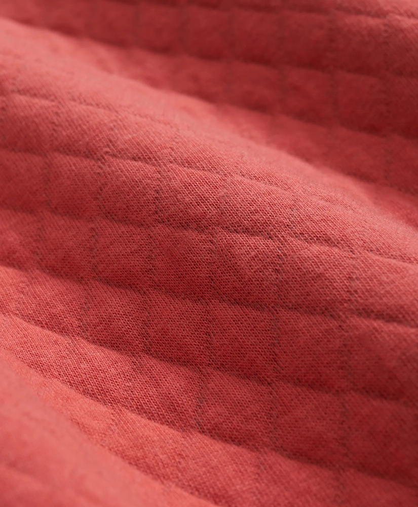 Diamond-Quilted Quarter-Zip in Cotton Blend, image 3