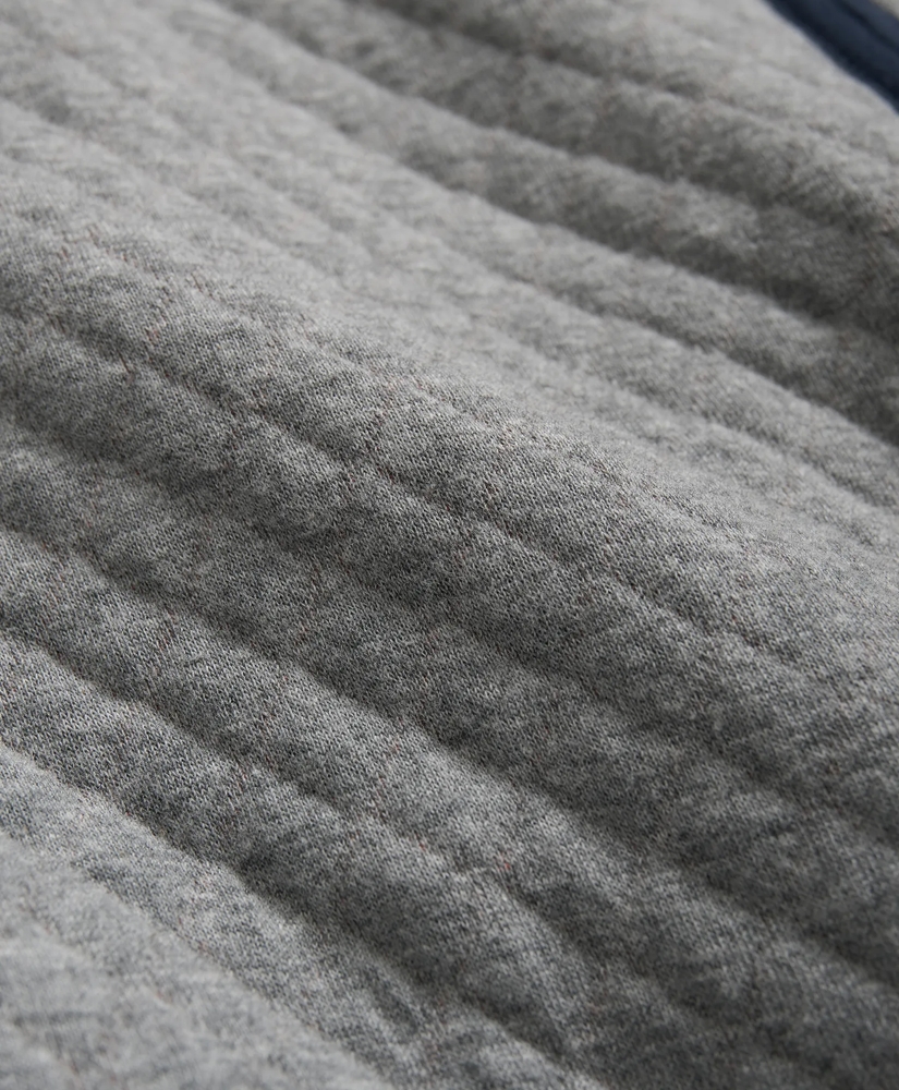 Diamond-Quilted Zip Vest in Cotton Blend, image 3