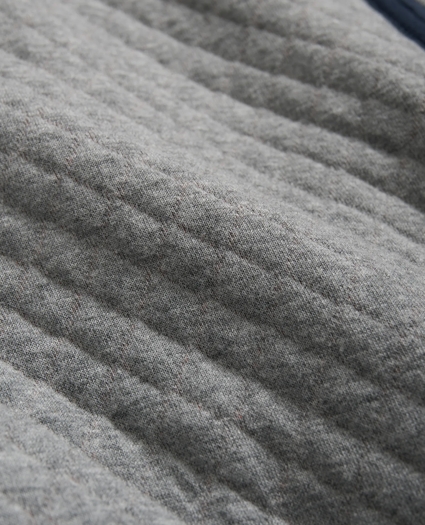 Diamond-Quilted Zip Vest in Cotton Blend, image 3