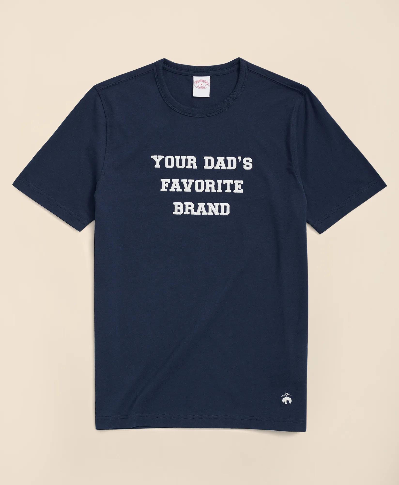 Your Dad's Favorite Brand Cotton T-Shirt - Navy Multi