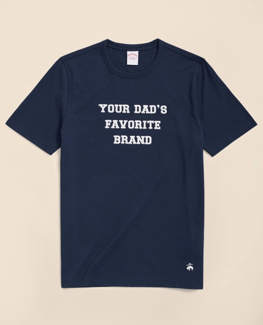 Brooks Brothers Men's Short Sleeve Cotton Crew Neck Logo T