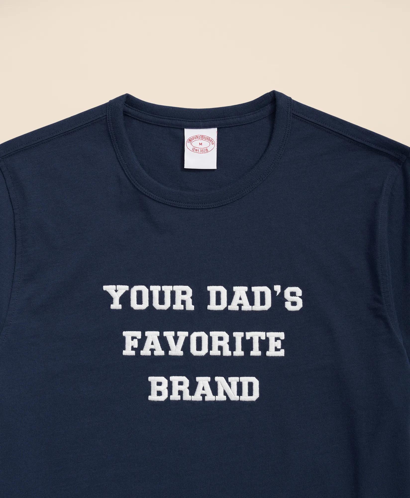 Your Dad's Favorite Brand Cotton T-Shirt - Navy Multi
