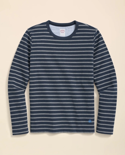 Cotton Mariner Stripe Long-Sleeve T-Shirt, image 1