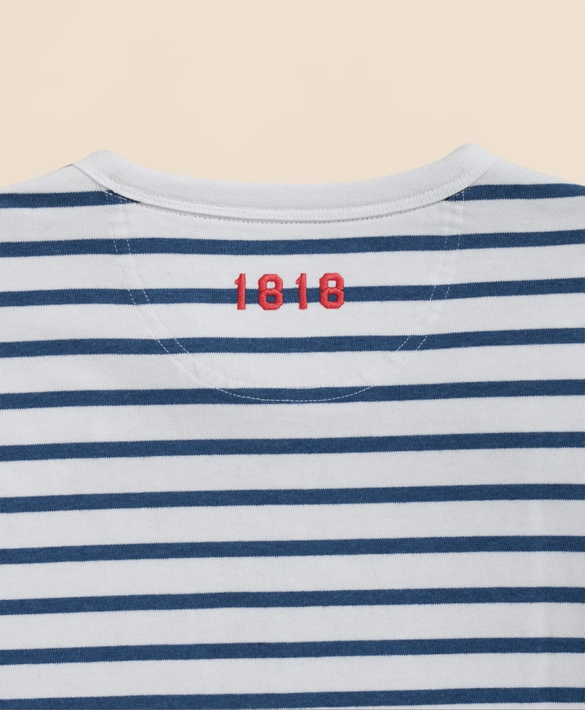 Cotton Mariner Stripe Long-Sleeve T-Shirt, image 4