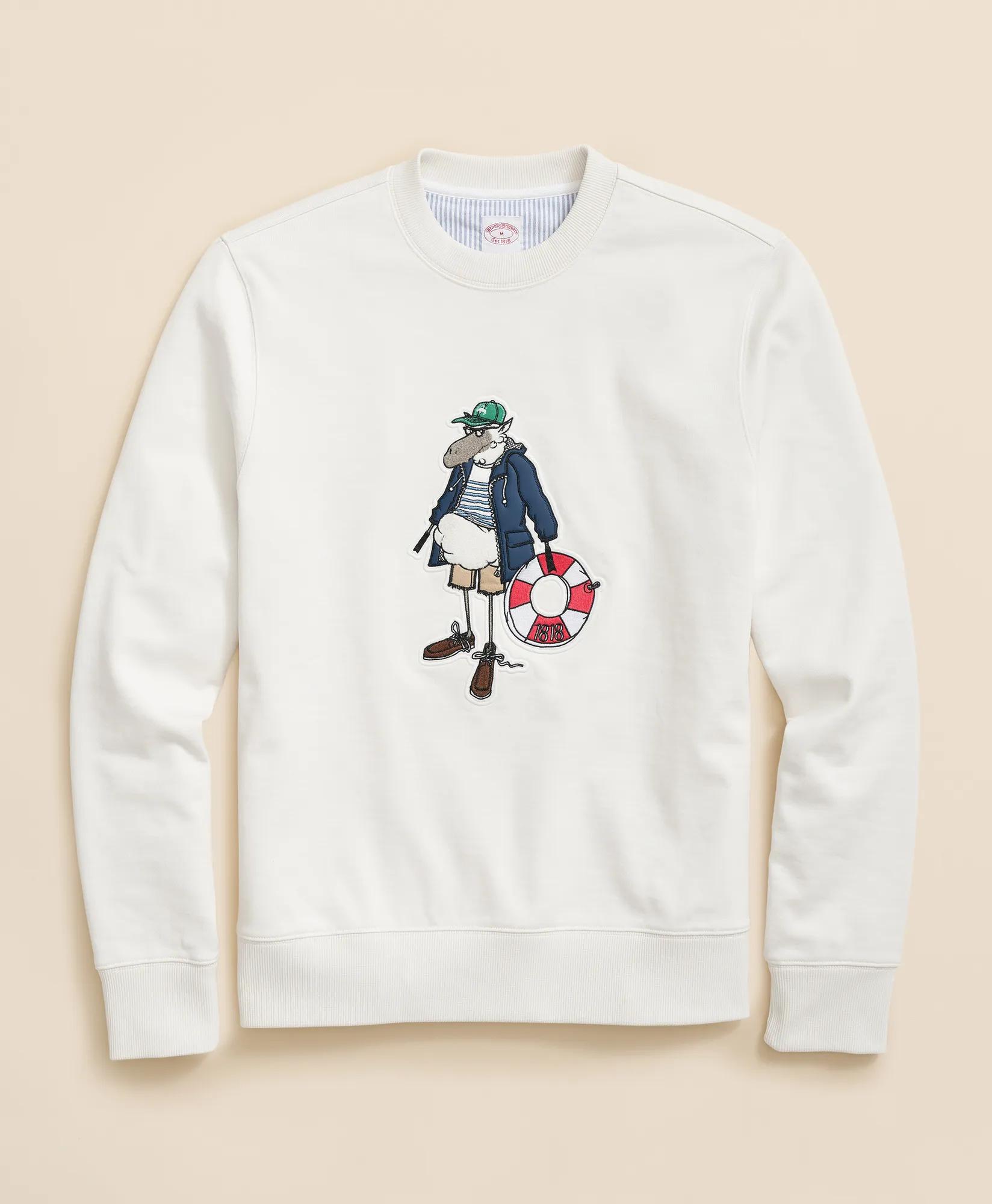 Cotton French Terry Henry Sweatshirt, image 1