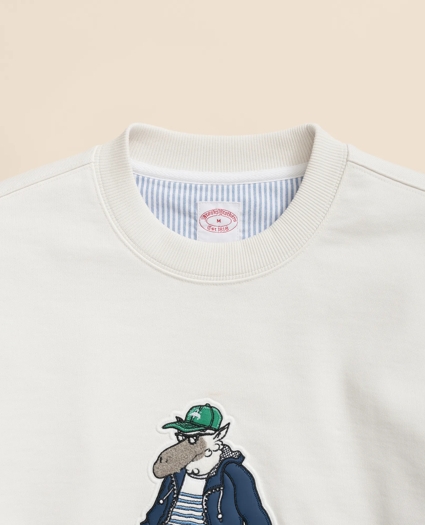 Cotton French Terry Henry Sweatshirt, image 2