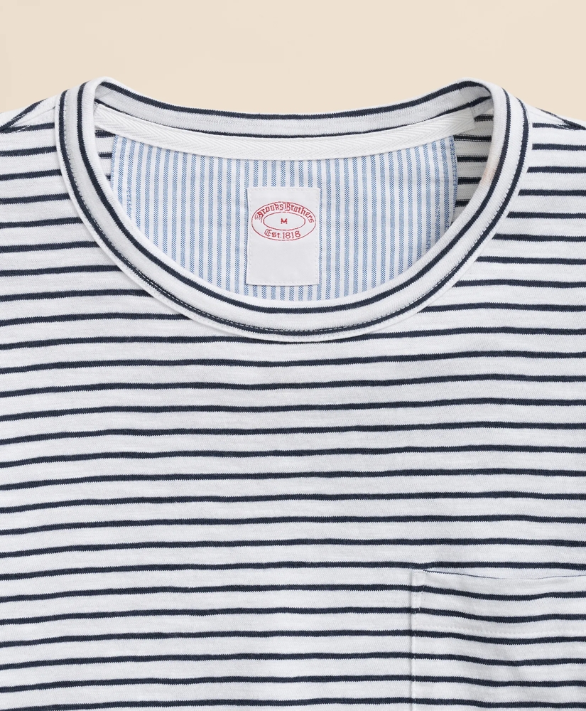 Slub Cotton Stripe T-Shirt, image 2