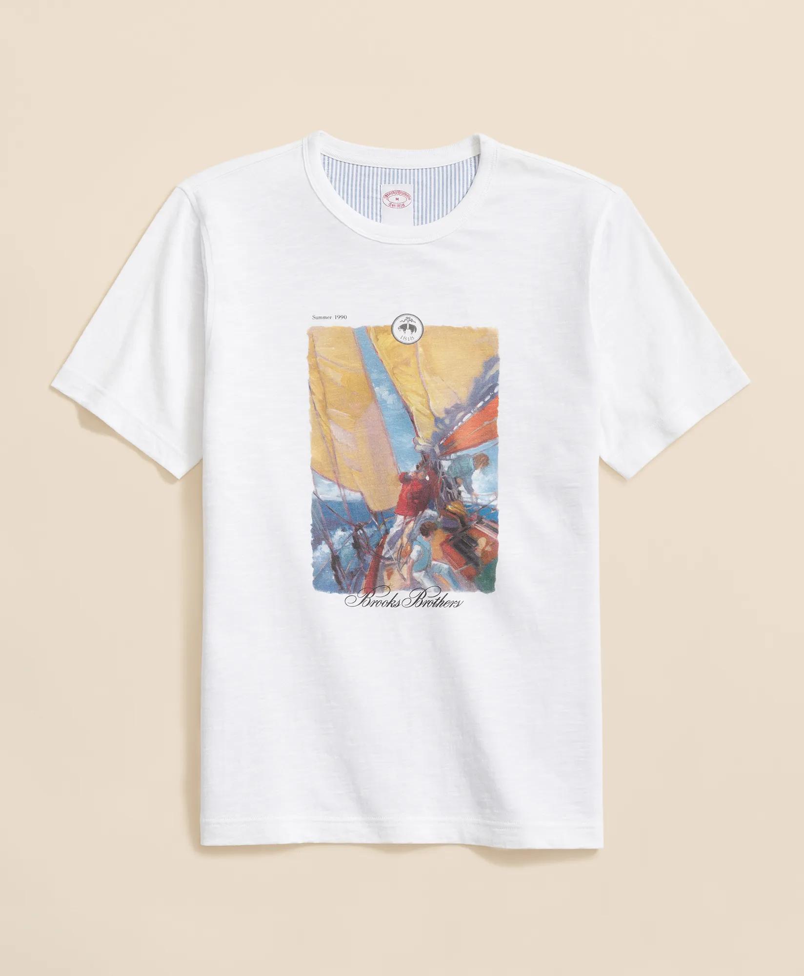 Slub Cotton Graphic T-Shirt, image 1